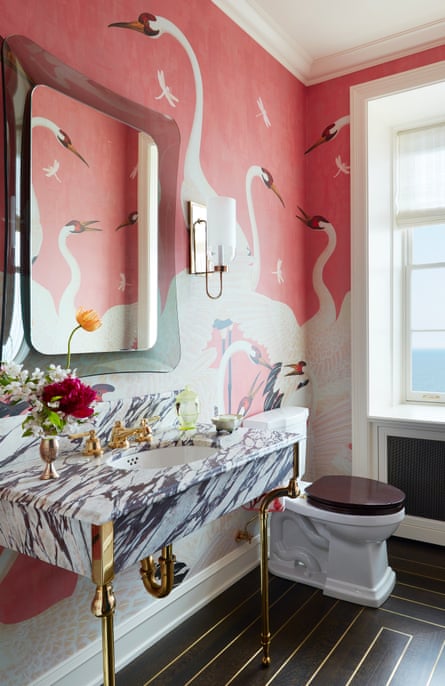 Flock to it: an inspiring bathroom interior as featured in Wonderland by Summer Thornton.