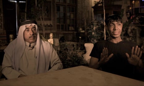 Hussein Julood and his son Ali, who died of leukaemia after growing up in Rumaila, Iraq.