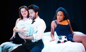 Turning point … Eleazar, right, with Monica Dolan and Robert Lonsdale in Plaques and Tangles at the Royal Court.