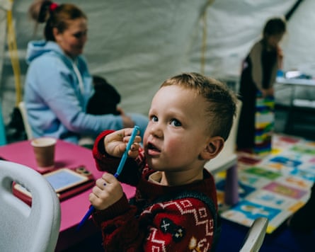 Danylo drawing at the 'resilience point'