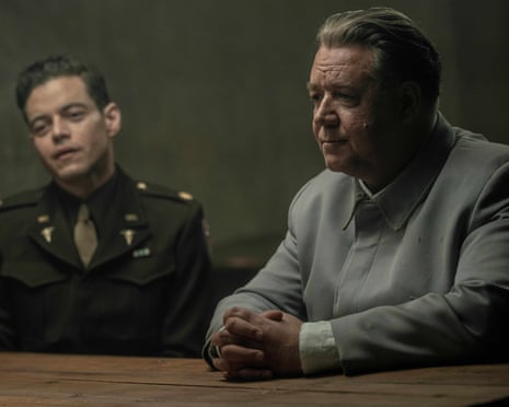 Rami Malek and Russell Crowe in Nuremberg.