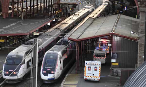 Image result for COVID-19 patients are to be transported by specially-equipped high-speed train in France's Alsace region, where hospitals are struggling to cope with the number of cases.