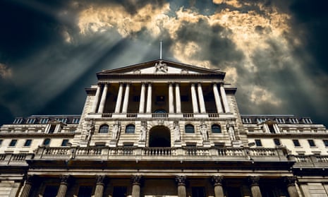 The front facade of the Bank of England, Threadneedle Street, London, England
