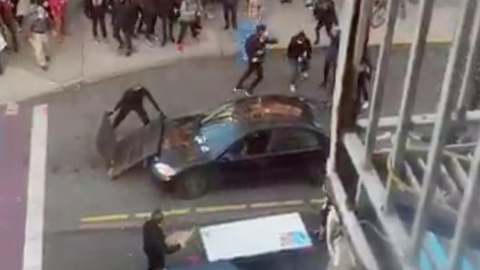 Protesters Across Us Attacked By Cars Driven Into Crowds And Men With Guns Us News The Guardian