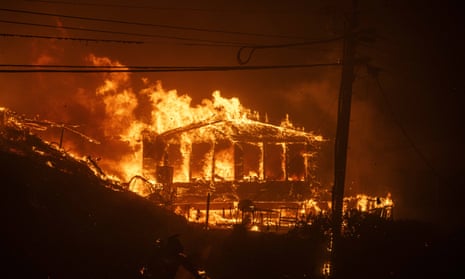 A house seen burnt by the Palisades fire.
