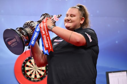 Beau Greaves after winning the women’s world matchplay finals