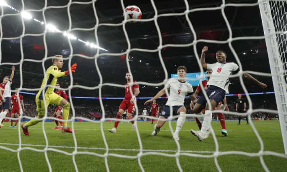 stones saves england against hungary on a night of violence at wembley world cup 2022 qualifiers the guardian
