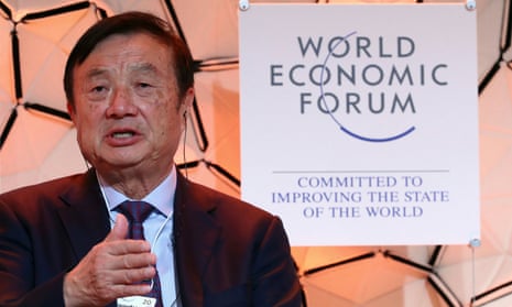 Huawei founder and chief executive Ren Zhengfei in Davos.