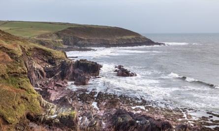 A clifftop view from near Ballytrasna beach.