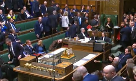 SNP and Conservative MPs walked out of the Commons chamber in protest at the speaker’s handling of the Gaza ceasefire debate.