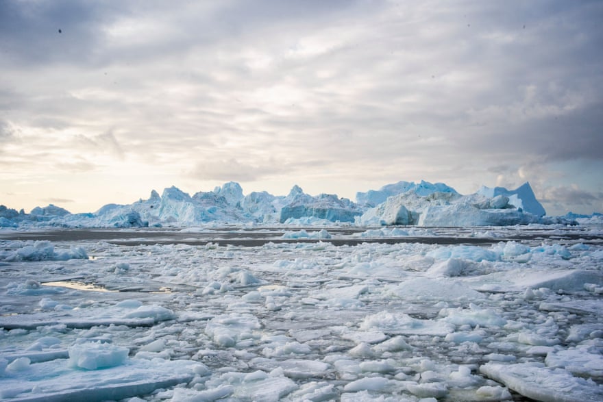 Icebergs near Ilulissat, Greenland.