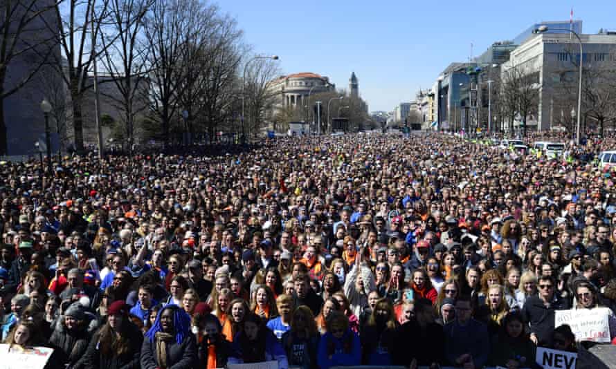 People at the March for Our Lives in Washington DC