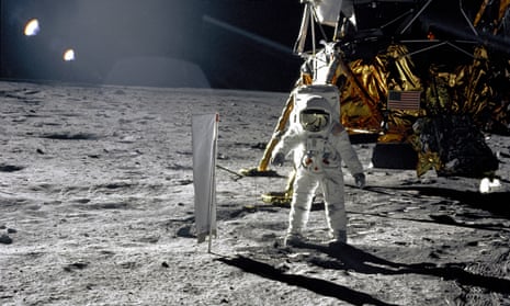 Buzz Aldrin walks on the moon on July 20, 1969.