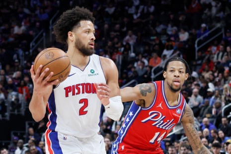 Cade Cunningham in action for the Detroit Pistons