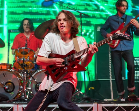 Play on Victoria, Sidney Myer Music Bowl, Melbourne, Victoria, Austraila - 30 Oct 2021Editorial use only
Mandatory Credit: Photo by Richard Nicholson/REX/Shutterstock (12580101f)
King Gizzard and the Lizard Wizard
Stu Mackenzie, frontman of King Gizzard and the Lizard Wizard, playing at Sidney Myer Music Bowl in Melbourne in 2021