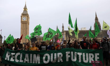 Extinction Rebellion protesters in London, October 2022