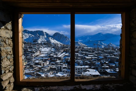 Panorama from the palace window, Leh.