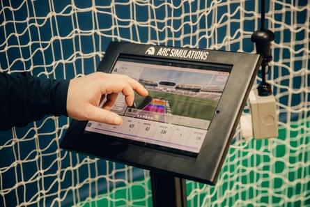 Square One founder Rob Ferley uses the simulator tablet