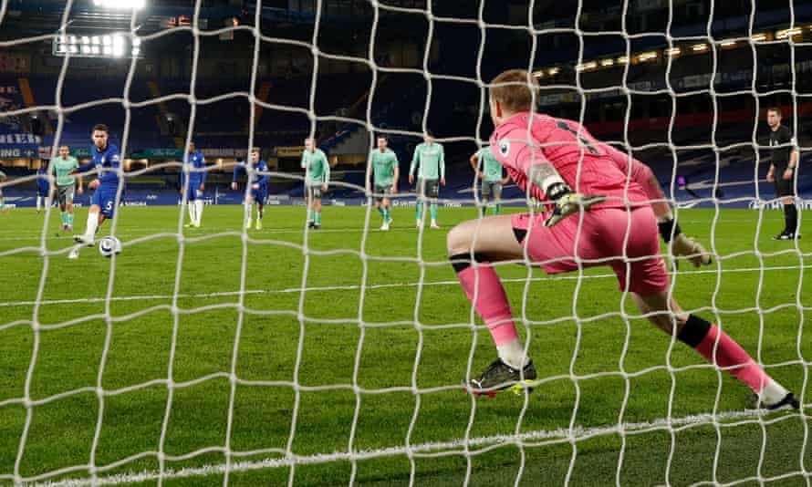 Jorginho scores the second goal.
