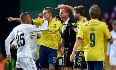Daniel Agger and other footballers from Brondby and FC Copenhagen