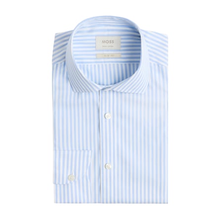 Moss striped cotton shirt.
