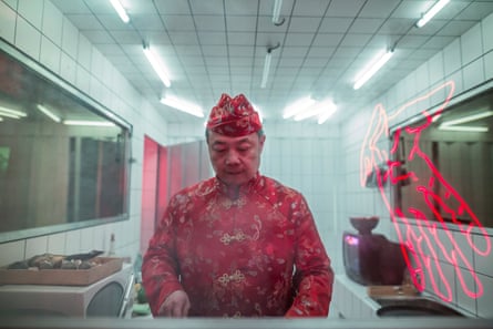 Sizzling … the kitchen of the Chinese restaurant where most of the action takes place.