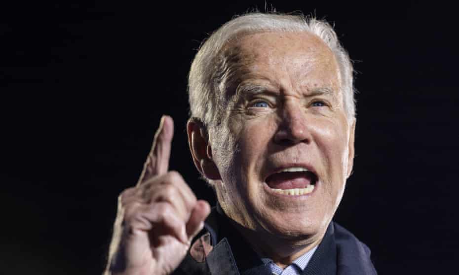 Joe Biden campaigns for Terry McAuliffe on Tuesday.