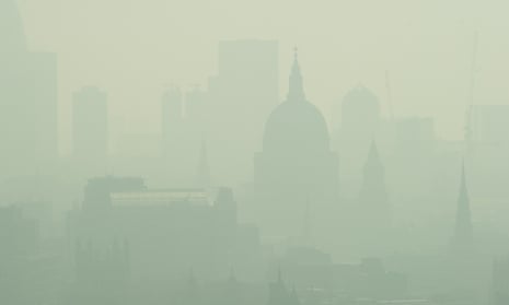 St Paul’s Cathedral is seen through the smog in central London in April 2011