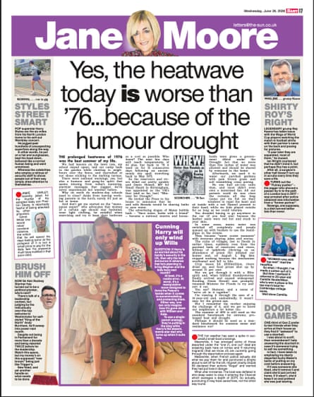 Heatwave article from the Sun
