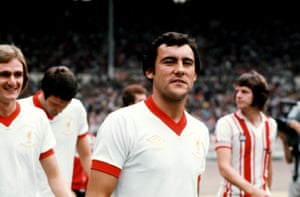 Kennedy walking out at Wembley for the 1976 Charity Shield against Southampton
