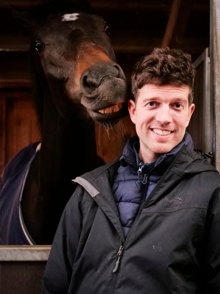 Trainer Adam Nichol and his horse Minella Study