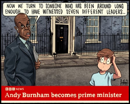 Ben Jennings on Andy Burnham becoming prime minister – cartoon