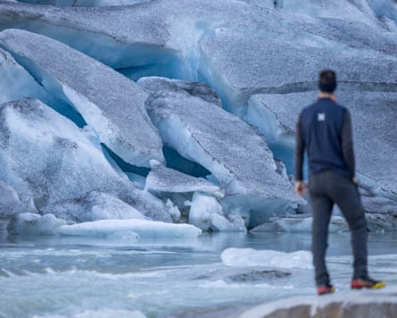 Rhone glacier in Switzerland.