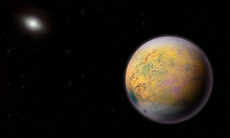 Artist’s conception of a distant solar system planet