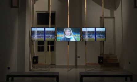 A game of three screens … Millwall on the Screen showing at Chemist Gallery.