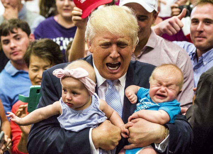 Get The Baby Out Of Here Trump Ejects Crying Infant From Rally Us News The Guardian