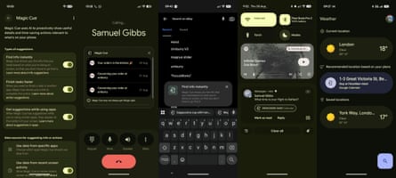 Screenshots showing Magic Cue in action.