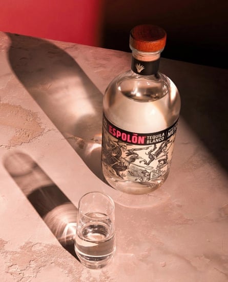 A bottle of Espolon Blanco tequila