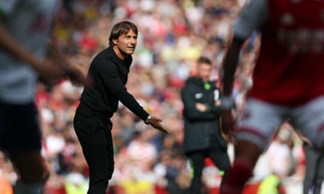 Antonio Conte on the touchline during Spurs’ visit to Arsenal in October