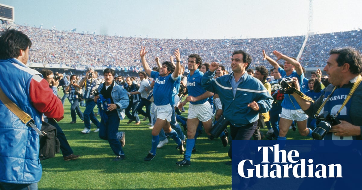 Buy a classic sport photograph: Maradona, the God of Naples