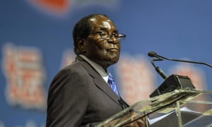 Zimbabwean president Robert Mugabe speaks at the Forum on Africa earlier this month.