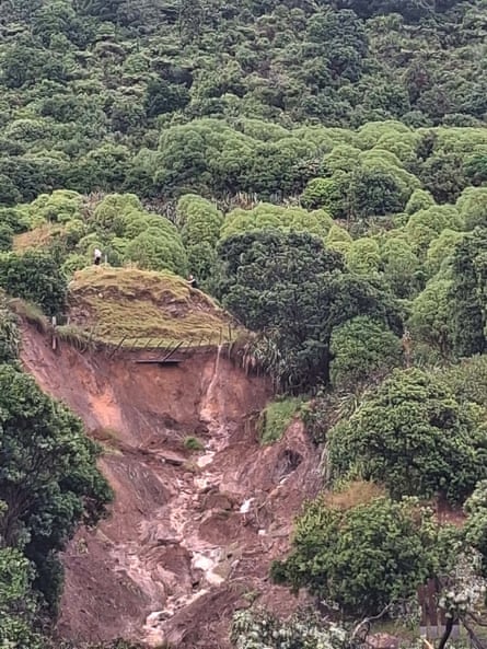 a landslide seen from the air