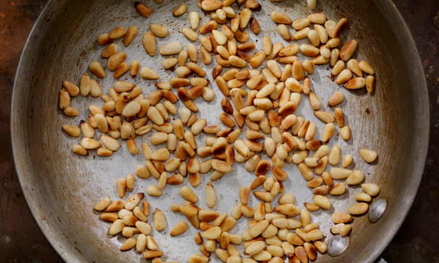 Toasted pine nuts … intensify their flavour.