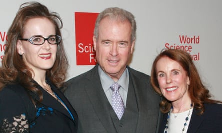 Robert Mercer with his daughter Rebekah (left) and his wife Diana (right).