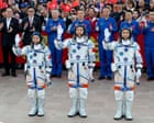 China launches three-crew space flight as part of lunar ambitions Mission will put first astronaut in orbit for a year, a key step in Beijings plan to put people on the moon by 2030China has launched its Shenzhou-23 mission in which an astronaut will spend a full year in orbit for the first time, a crucial step in Beijings ambition to send humans to the moon by 2030.The Long March 2-F rocket lifted off from the Jiuquan launch centre in north-western China on Sunday, carrying three astronauts to the Tiangong space station. Continue reading...