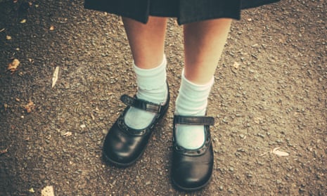 Schoolgirl's feet