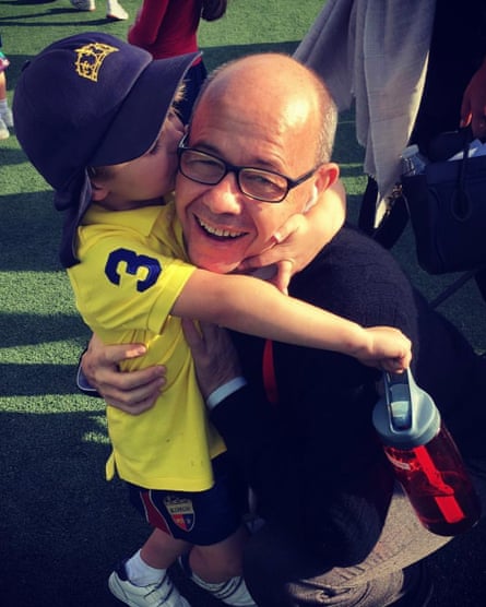Albert Douglas in 2017 with grandson Wolfgang Jnr, in Dubai.