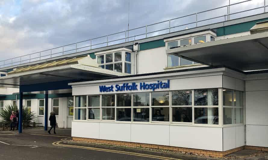 Warning over potential roof collapses at NHS England hospitals Entrance to West Suffolk hospital in Bury St Edmunds