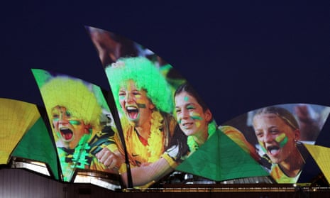 The Sydney Opera House lights up in celebration of Australia and New Zealand's joint bid to host the Women's World Cup 2023.