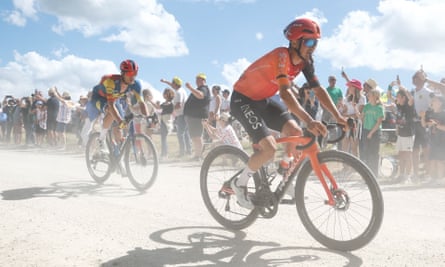 Tom Pidcock in action at this year’s Tour de France – he won his first stage in 2022